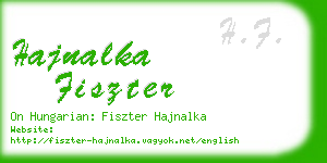 hajnalka fiszter business card